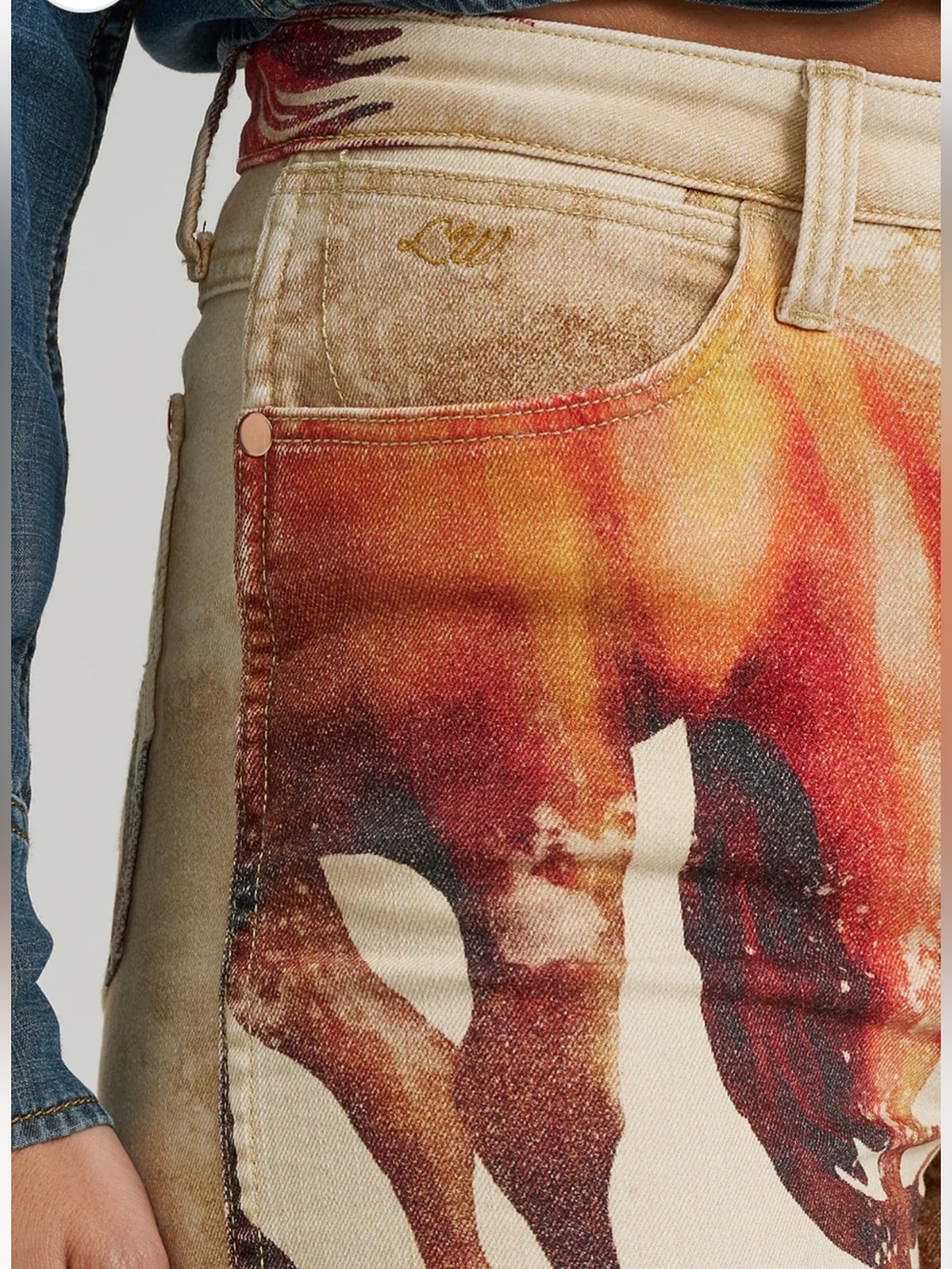 Wrangler Lainey Wilson Wild Horses Wide Leg Jeans - Picture 5 of 9